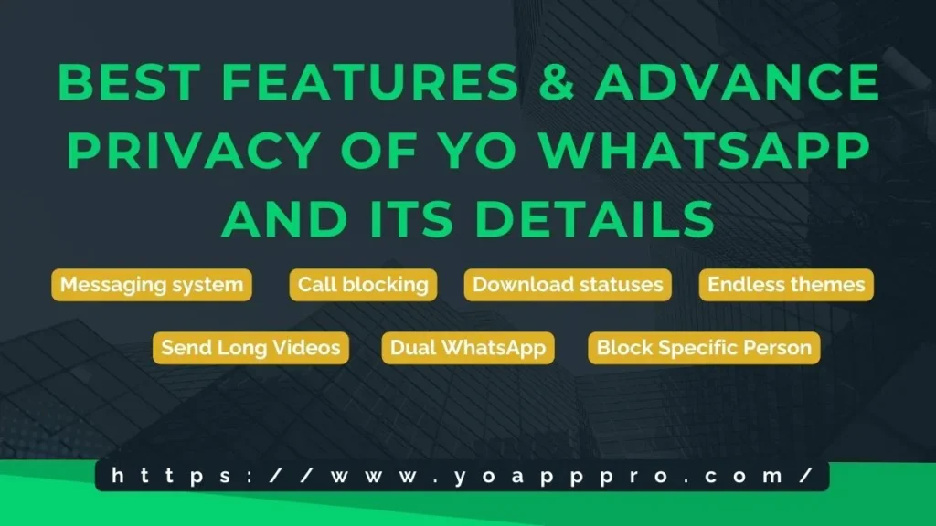 Best Features & Advance Privacy Of Yo WhatsApp And its Details